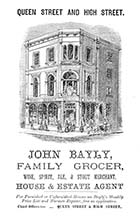John Bayly Grocer  [Keble 1881-2]